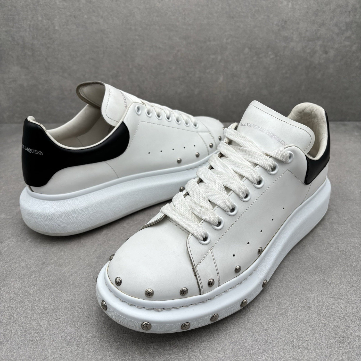 Front Studded White, Black