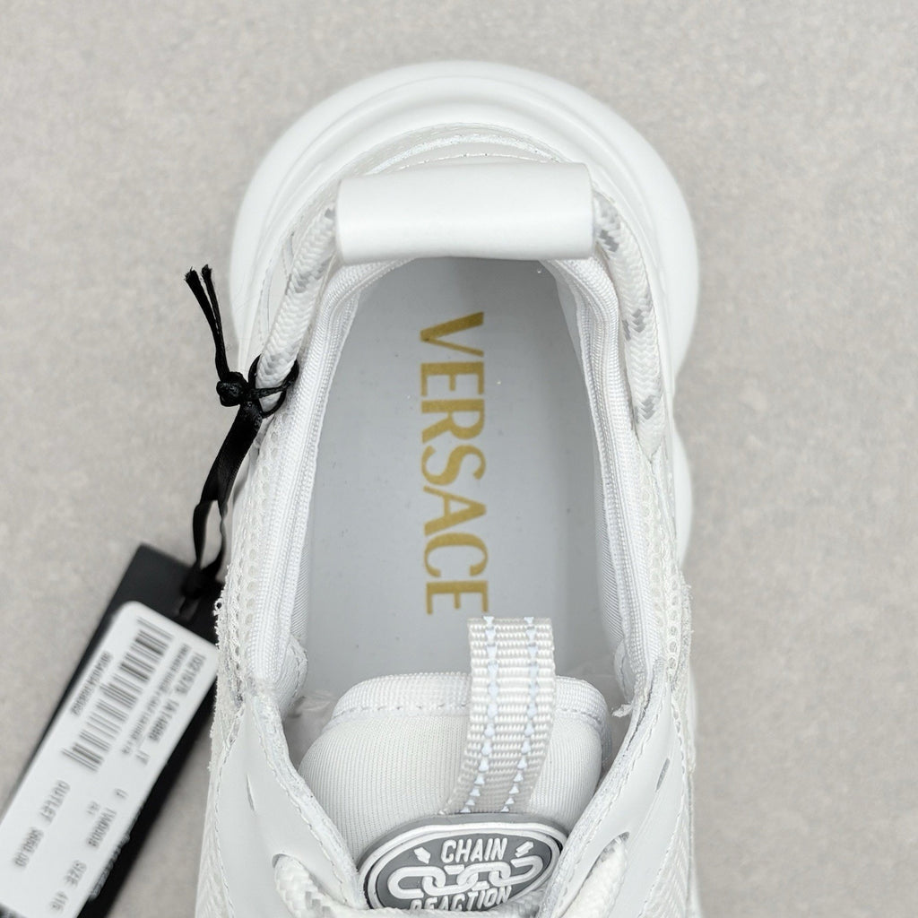 Versace Chain Reaction Sneakers ' White ' | Size 41.5 (8.5 US)