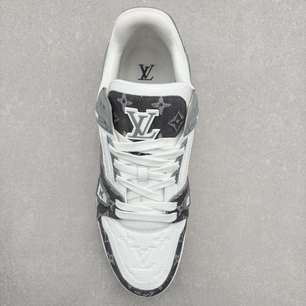 Louis Vuitton Trainer ' Monogram Denim Grey White ' | Size 11 LV (12-12.5 US)