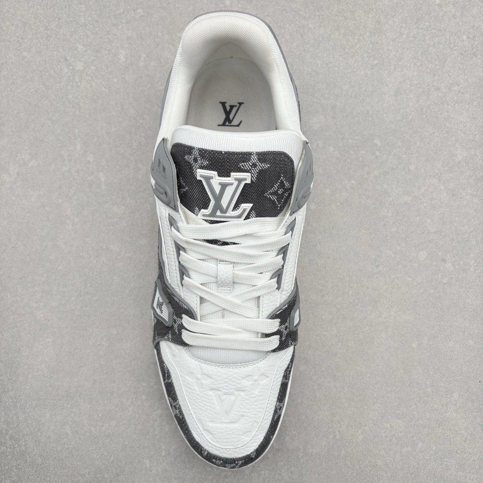 Louis Vuitton Trainer ' Monogram Denim Grey White ' | Size 11 LV (12-12.5 US)