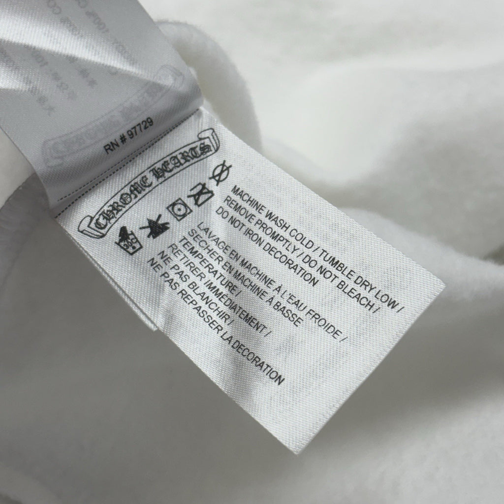 BRAND NEW! - Chrome Hearts Vertical Logo Foil Hoodie ' White ' | Size X-Large
