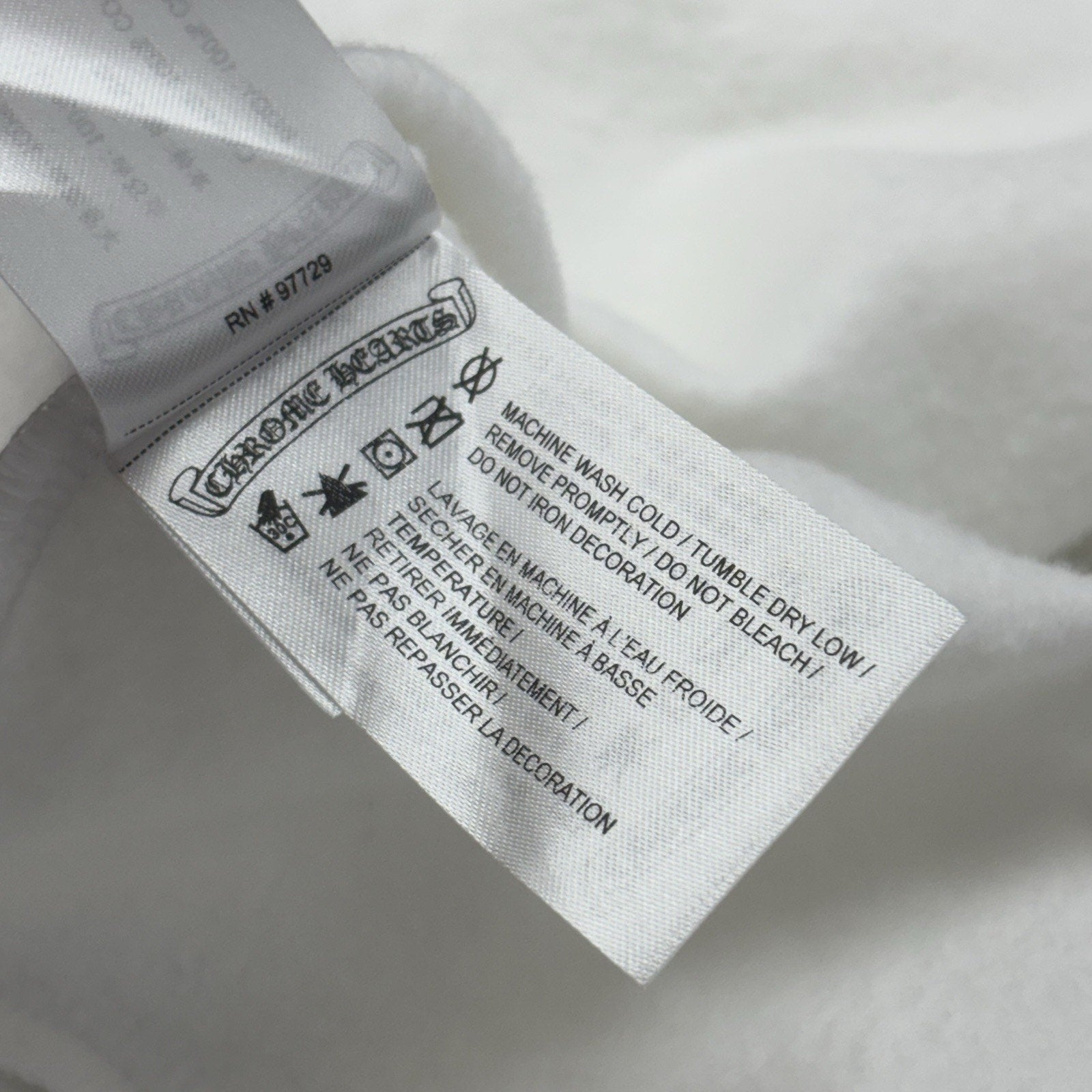 BRAND NEW! - Chrome Hearts Vertical Logo Foil Hoodie ' White ' | Size X-Large