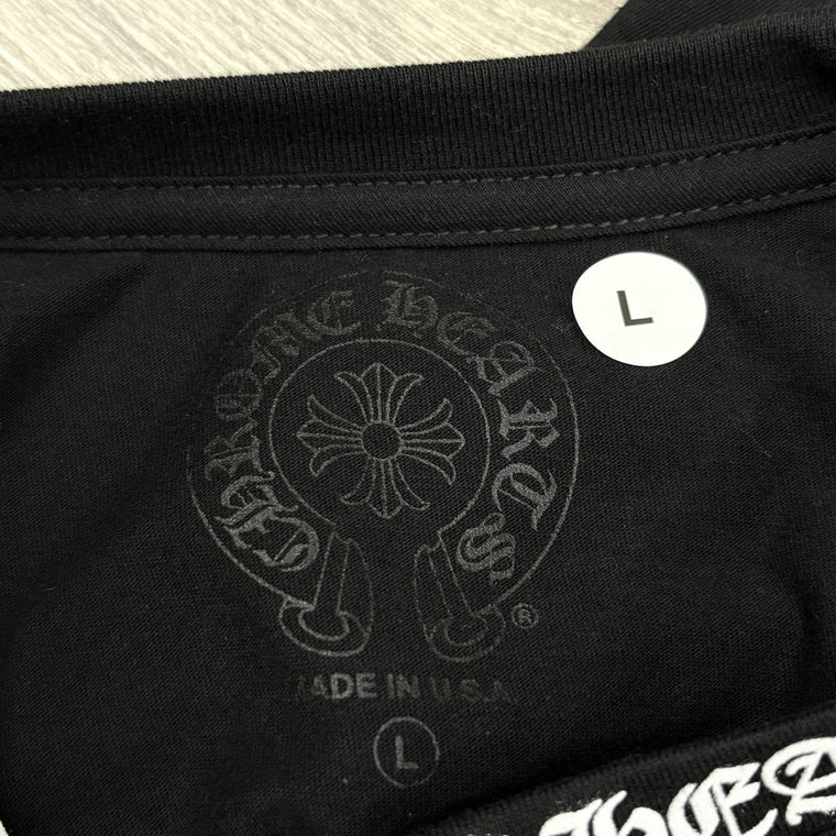 Neck & Vertical Logo Long Sleeve Black — photo 10