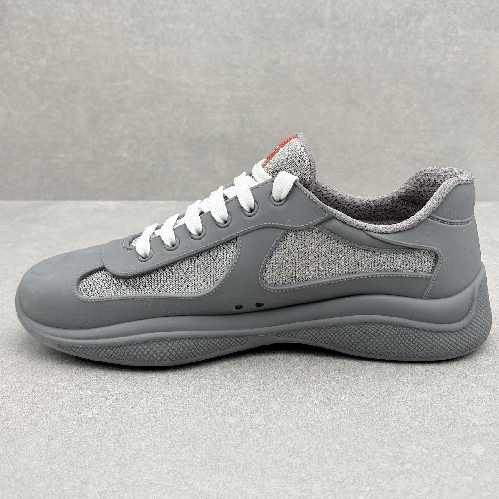 Prada America's Cup Rubber Sneakers ' Grey ' | Size 41 (8 US)