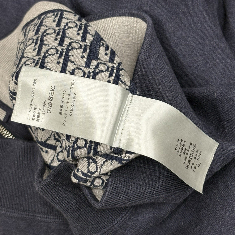 Cashmere Oblique Lining Hoodie Navy — photo 12