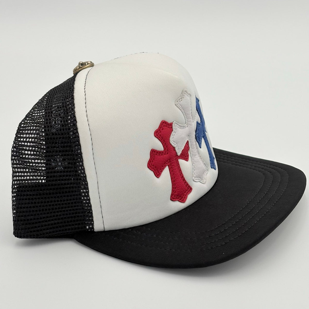 Triple Cross Trucker Hat Red White Blue — photo 2