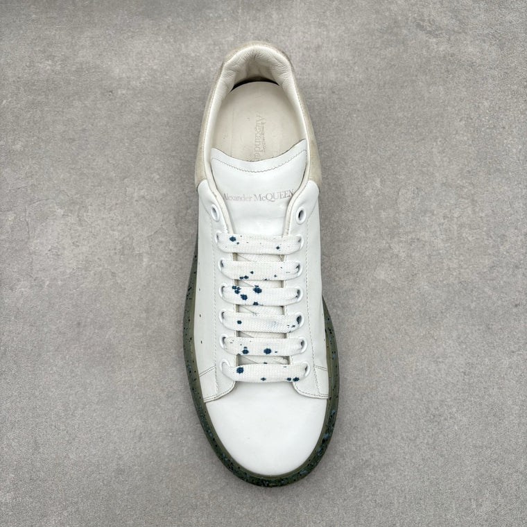 Size 44 (11 US) Alexander McQueen Clear Sole ' Splatter Blue ' | GREAT CONDITION — photo 5