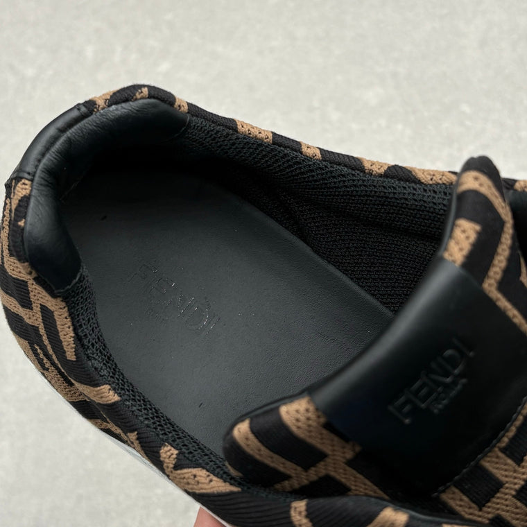 FF Motif Lace Up Low Top Sneaker Almond Black — photo 6