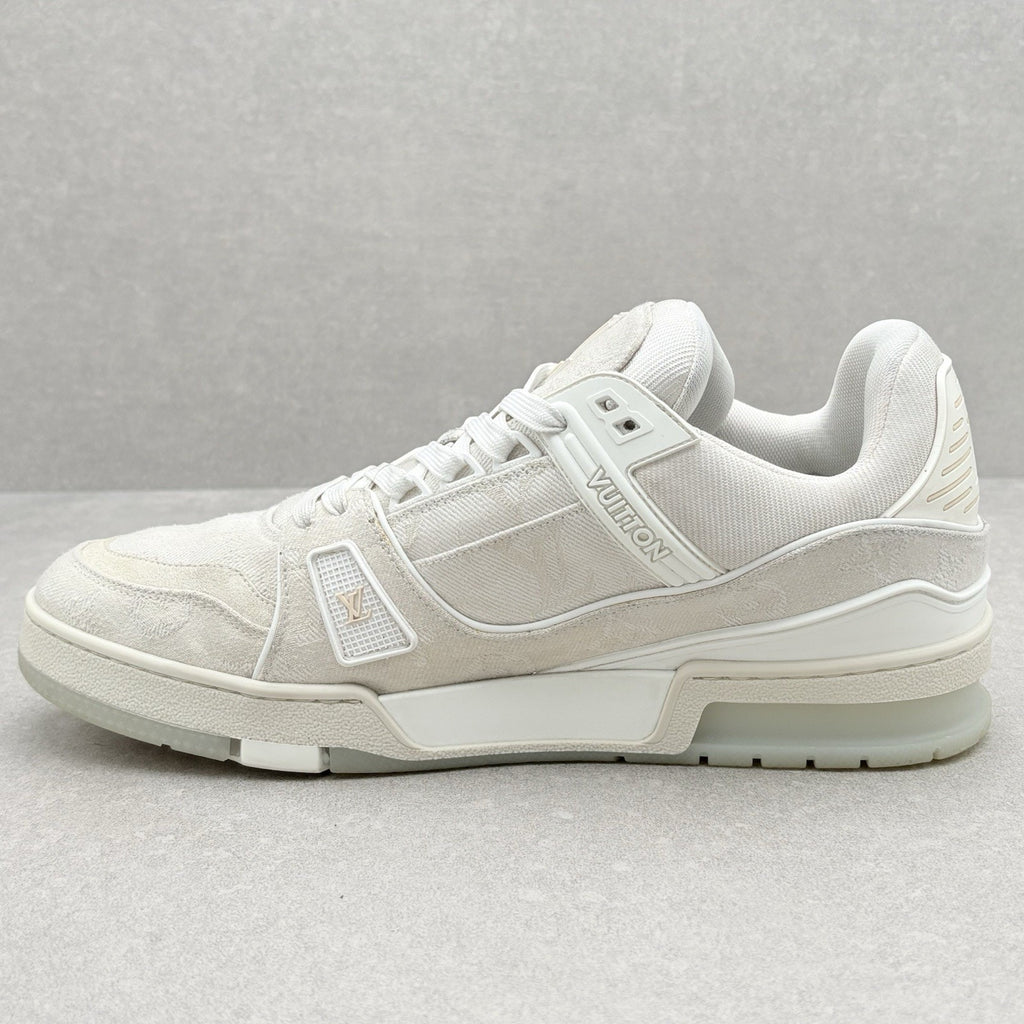 Louis Vuitton Trainer Denim ' Beige ' | Size 8.5 LV (9.5-10 US)