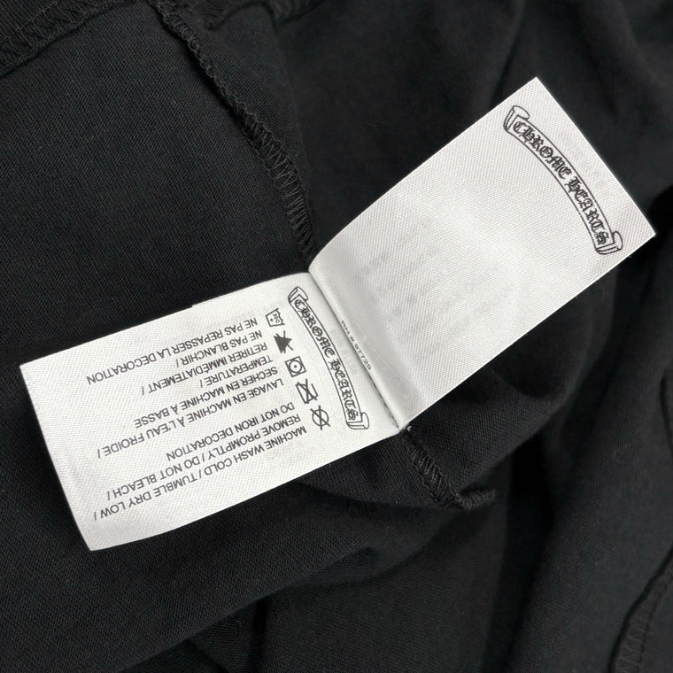Neck & Vertical Logo Long Sleeve T-Shirt Black Green — photo 11