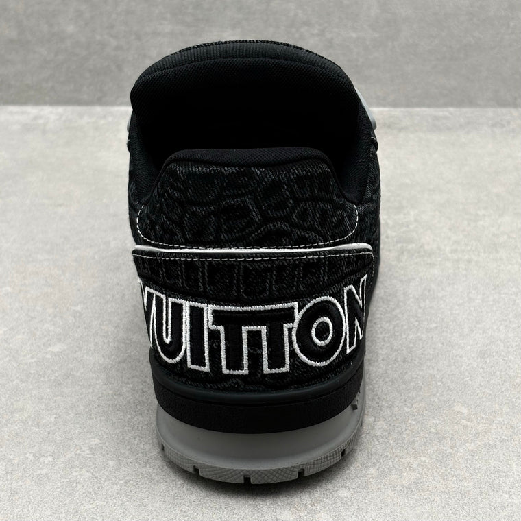 WORN ONCE! Louis Vuitton Crocodile Denim Strap Trainer — photo 3