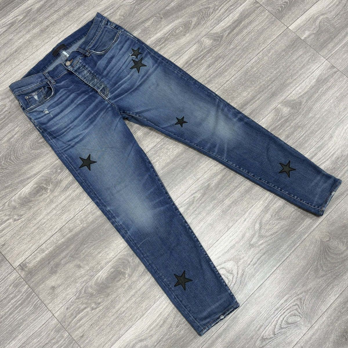 Jeans Black Star Patches — photo 2