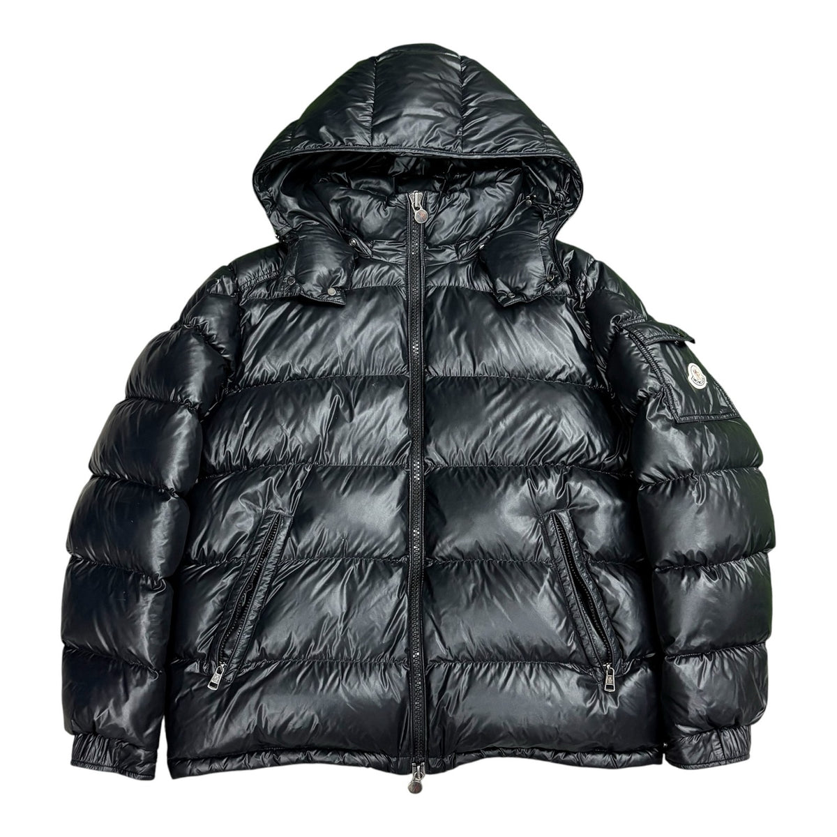 Maya Hooded Short Down Puffer Jacket Black