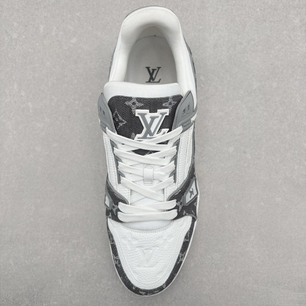 Louis Vuitton Trainer ' Monogram Denim Grey White ' | Size 11 LV (12-12.5 US)