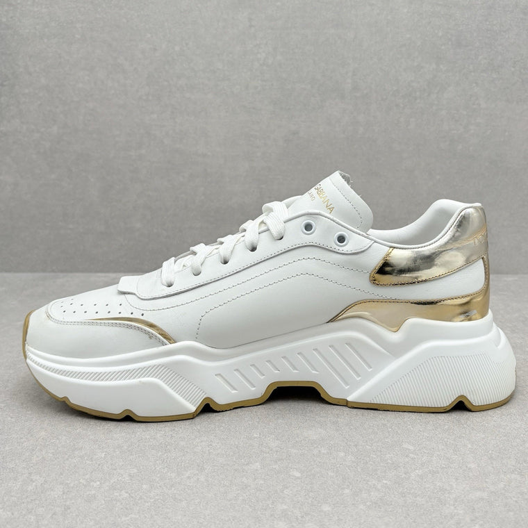 Dolce & Gabbana Daymaster Leather Sneaker White Gold — photo 4