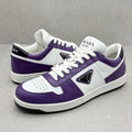 Prada Downtown Leather Sneakers ' White Purple ' | Size 10 UK (11 US)