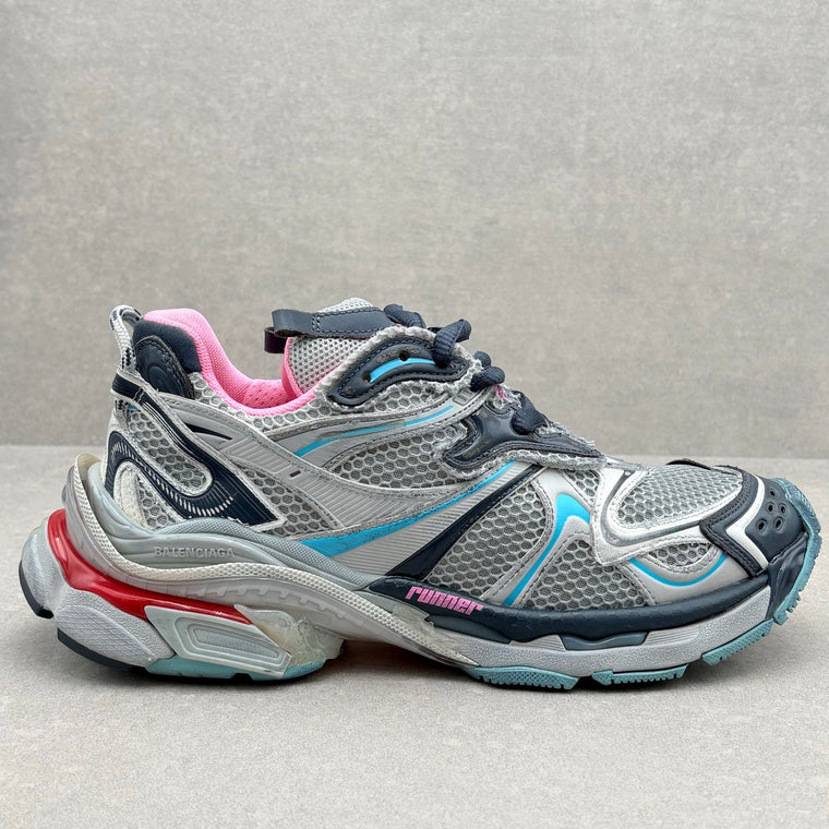 Balenciaga Runner Sneaker Gray Pink Blue — photo 2
