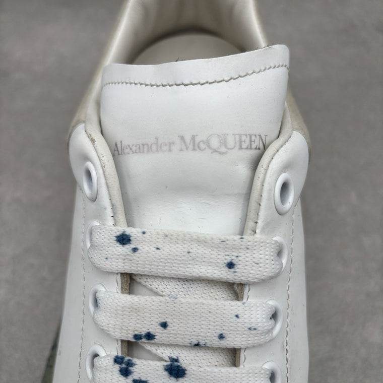 Size 44 (11 US) Alexander McQueen Clear Sole ' Splatter Blue ' | GREAT CONDITION — photo 6