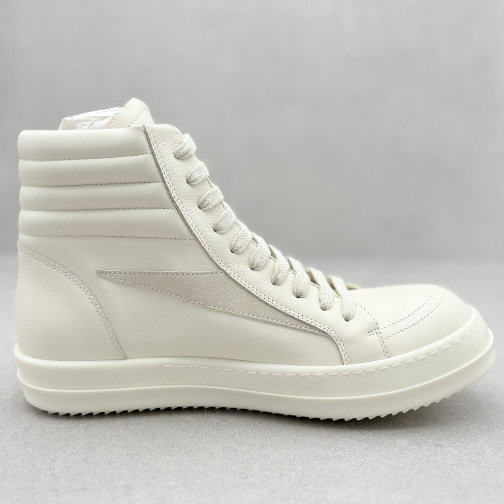 Rick Owens Lido DRKSHDW Vintage High Top ' Natural Milk ' | Size 41 (8 US)