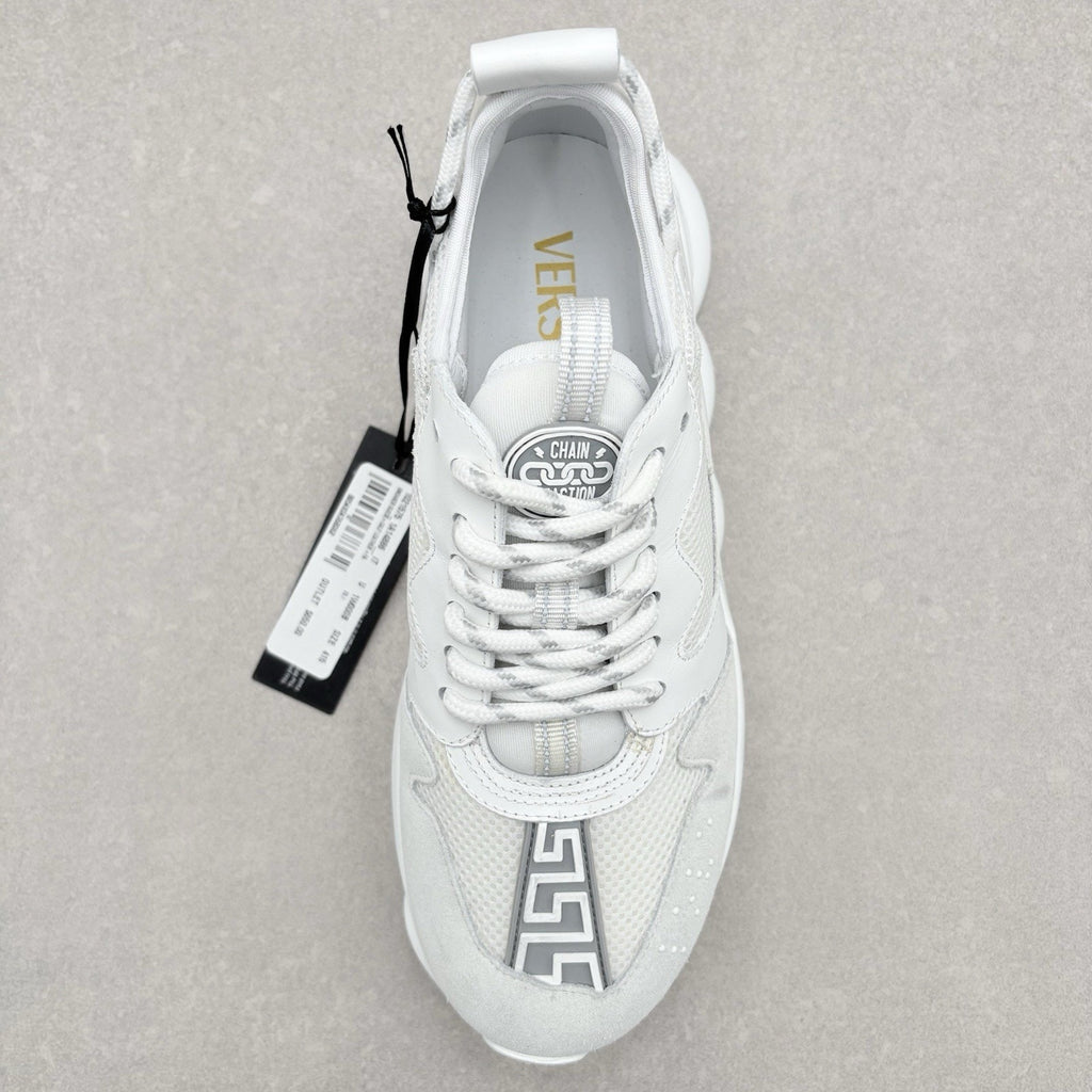 Versace Chain Reaction Sneakers ' White ' | Size 41.5 (8.5 US)