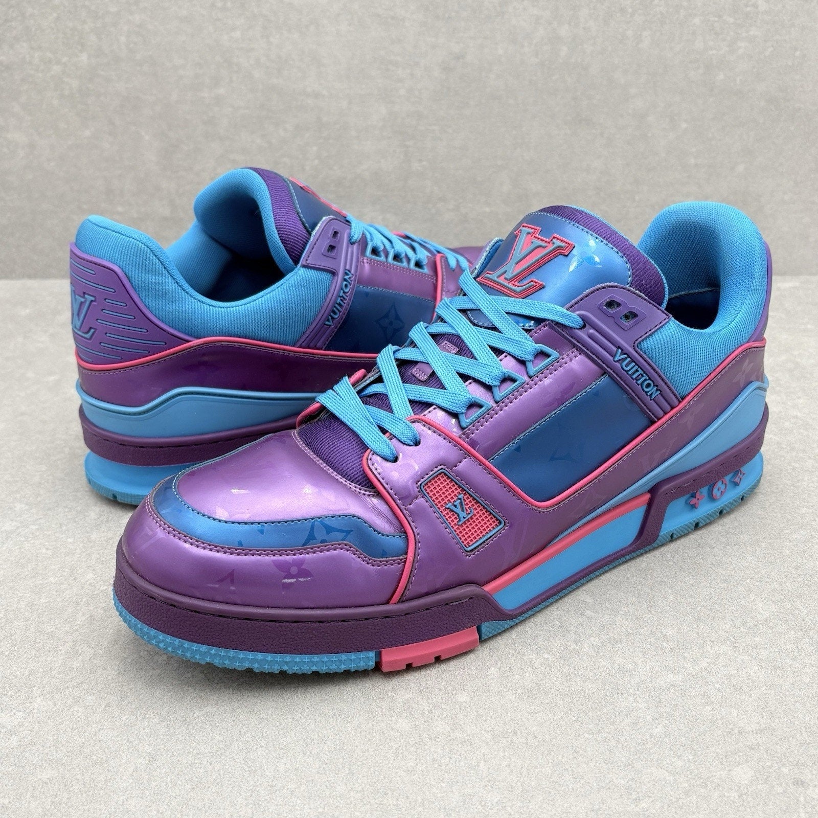 Louis Vuitton Trainer ' Purple Teal Metallic ' | Size 11 LV (12-12.5 US)