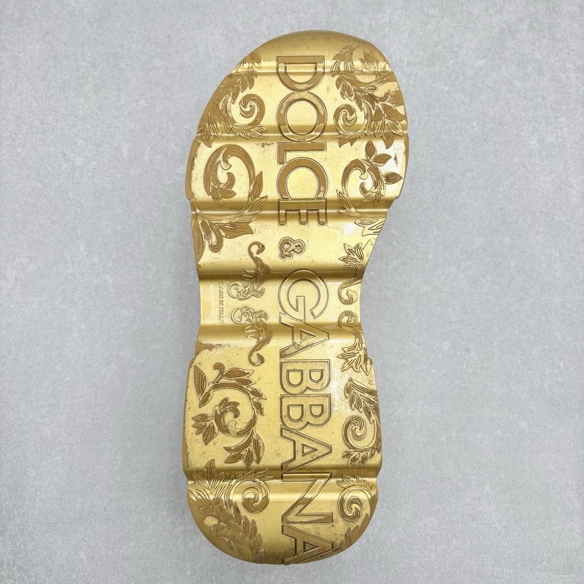 Dolce & Gabbana Daymaster Leather Sneaker White Gold — photo 7