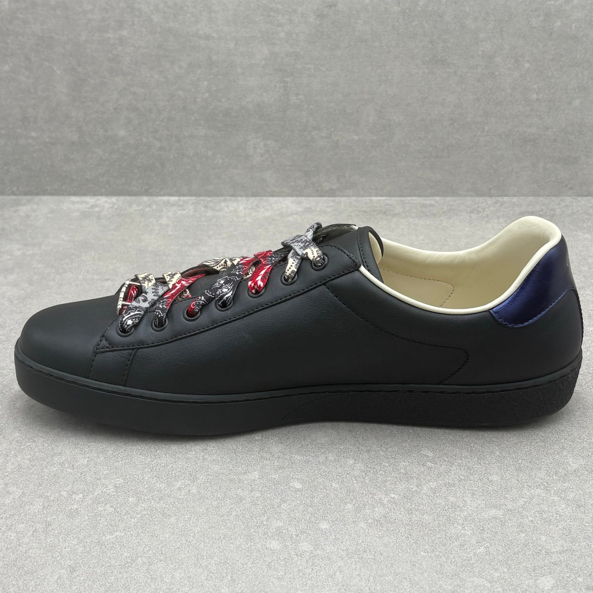 Ace Black Leather Sneaker Green Panther — photo 4