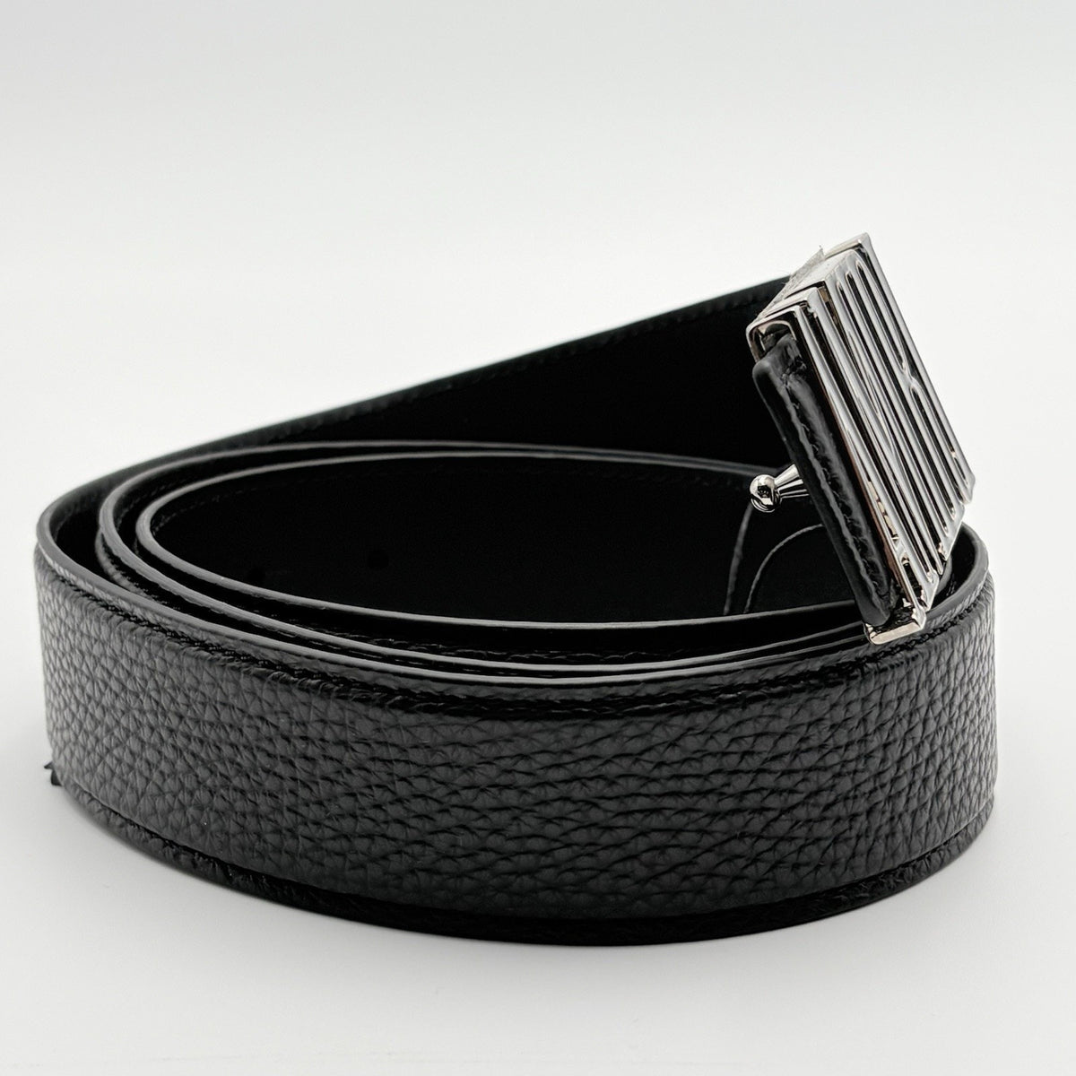 Core Logo Buckle Black/Black/Gold-Tone Belt — photo 4