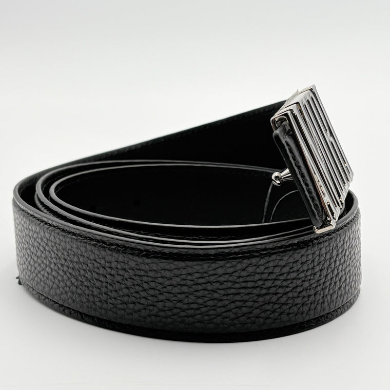 Core Logo Buckle Black/Black/Gold-Tone Belt — photo 4