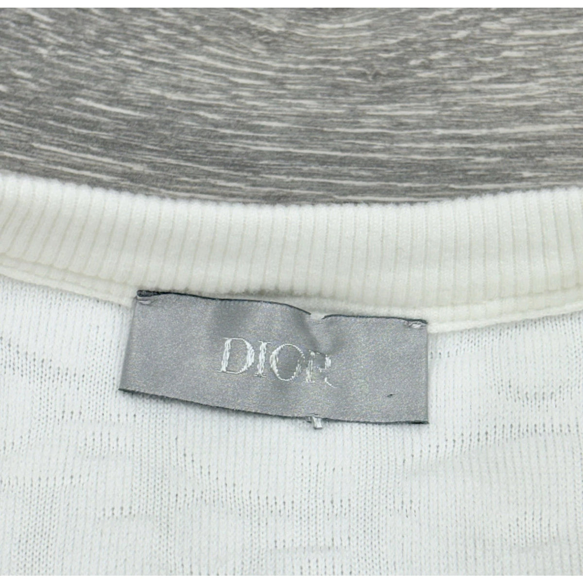 Relaxed Fit Oblique Terry Cotton Jacquard T-Shirt White — photo 3