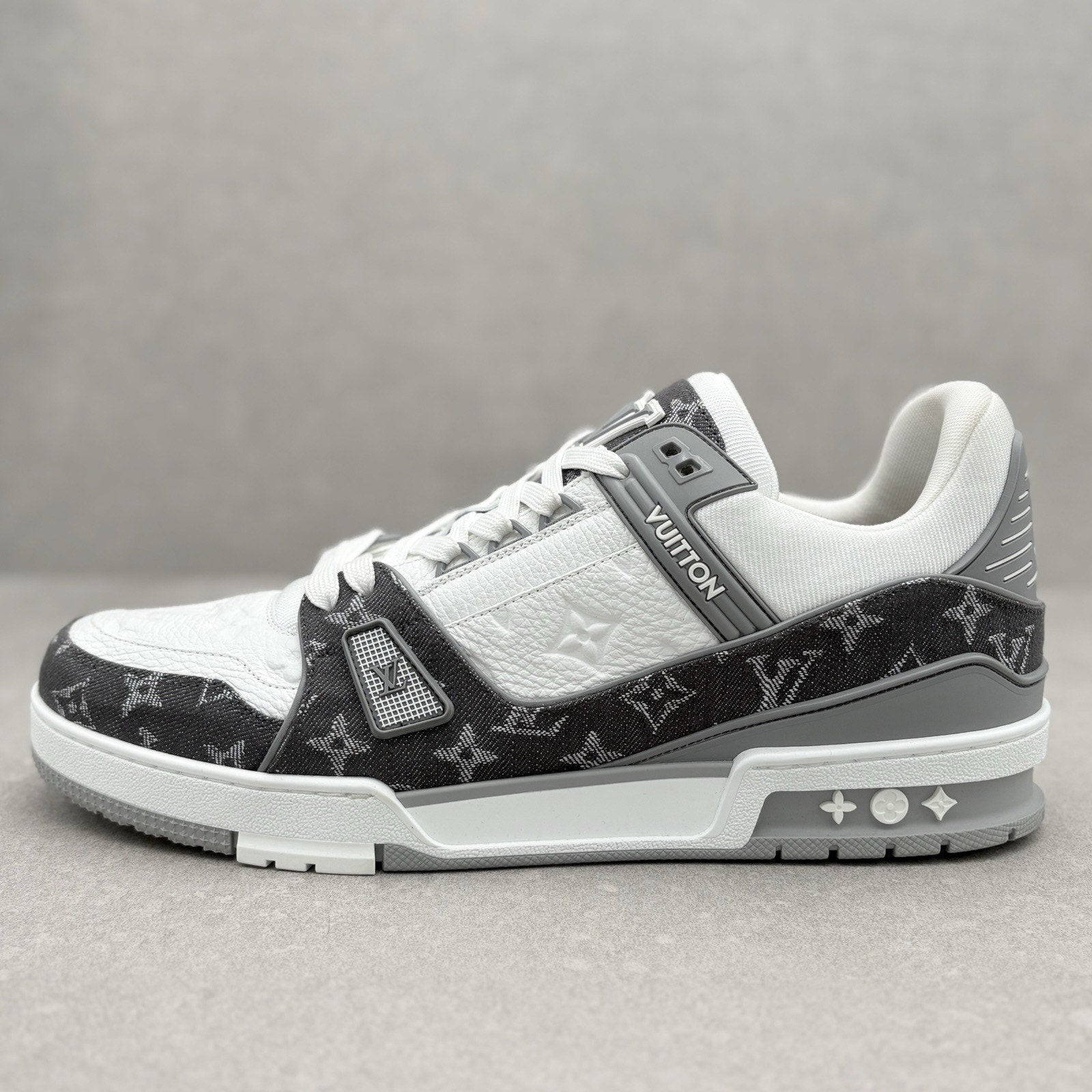 Louis Vuitton Trainer ' Monogram Denim Grey White ' | Size 11 LV (12-12.5 US)