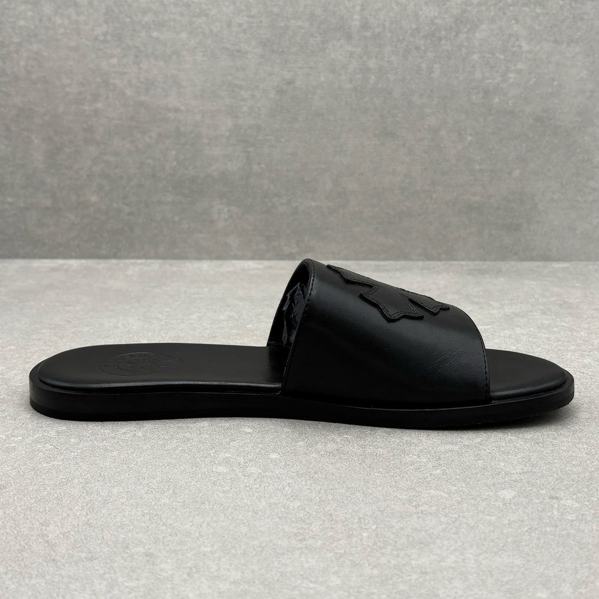 Leather Slides Black — photo 12