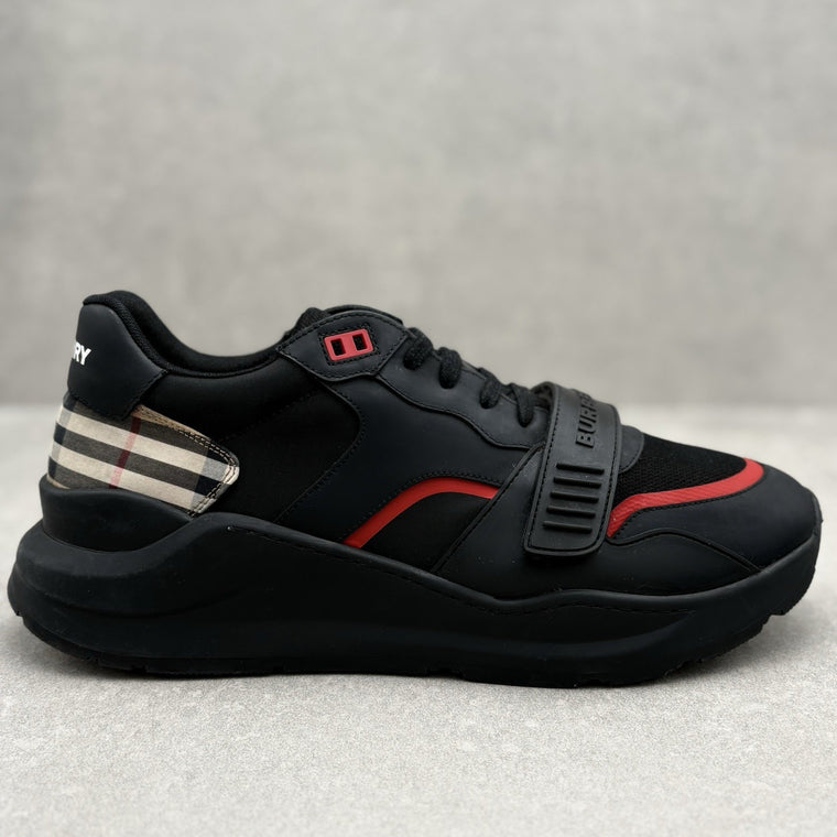 Burberry Leather Vintage Check Sneaker Black — photo 2