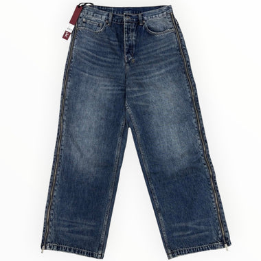 Denim Baggy Jeans With Zippers