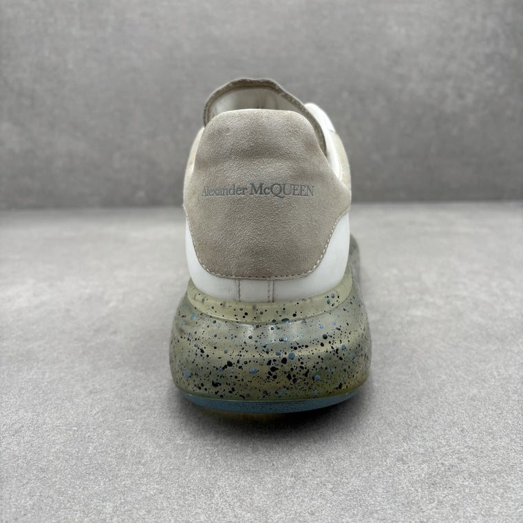 Size 44 (11 US) Alexander McQueen Clear Sole ' Splatter Blue ' | GREAT CONDITION — photo 3