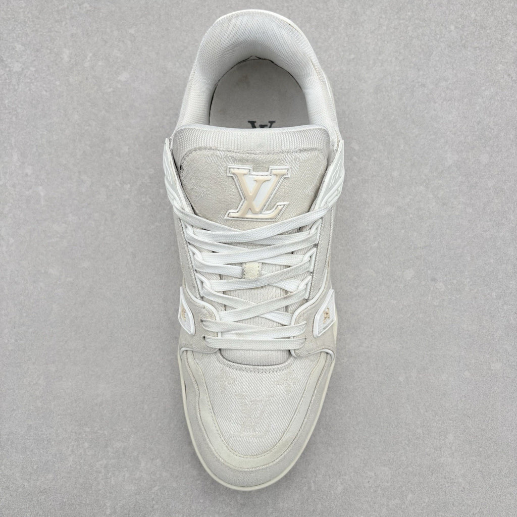 Louis Vuitton Trainer Denim ' Beige ' | Size 8.5 LV (9.5-10 US)