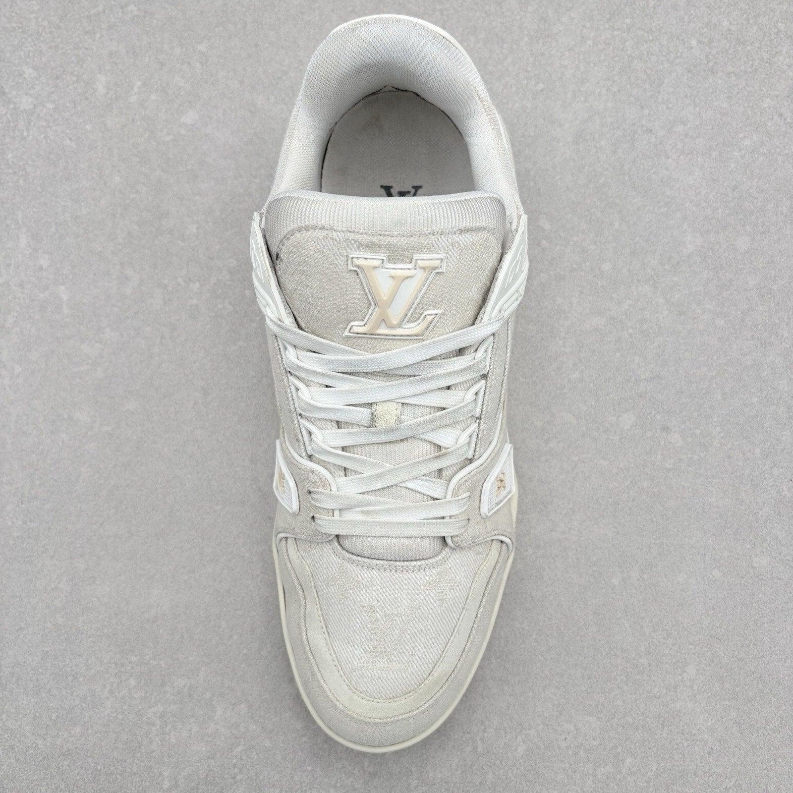 Louis Vuitton Trainer Denim ' Beige ' | Size 8.5 LV (9.5-10 US)