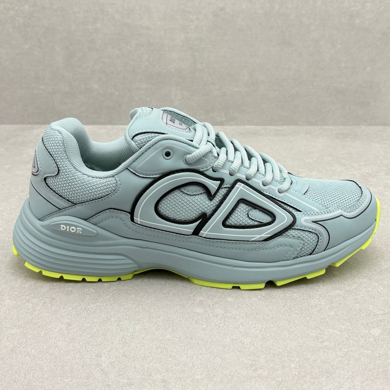 WORN ONCE! Dior B30 Reflective Sneaker Blue Neon Yellow — photo 2