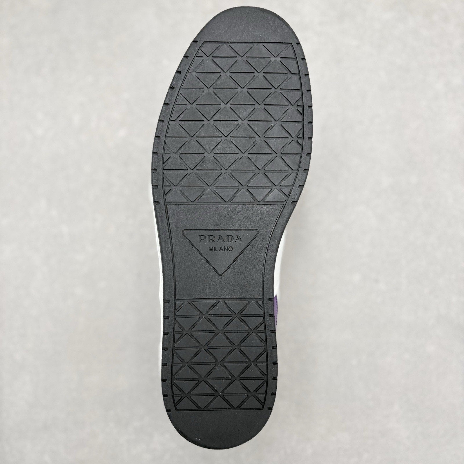 Prada Downtown Leather Sneakers ' White Purple ' | Size 10 UK (11 US)
