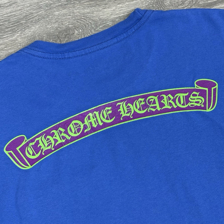 Scroll Label Pocket T-Shirt Blue Purple Green — photo 4