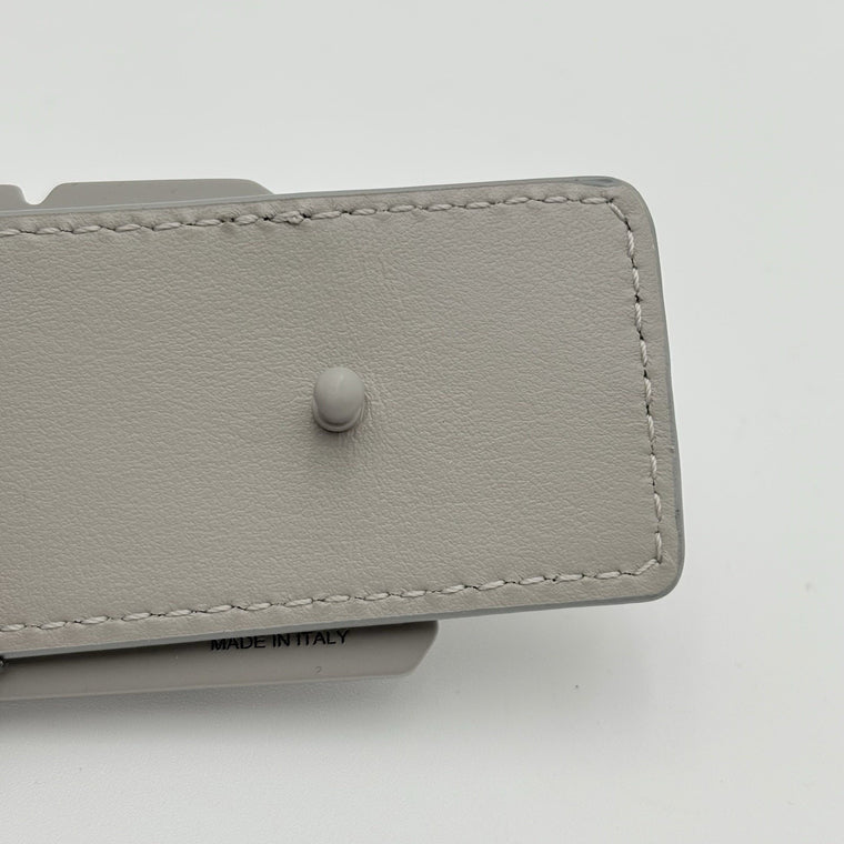 Happy Rui CL Logo Belt Grey Leather — photo 5