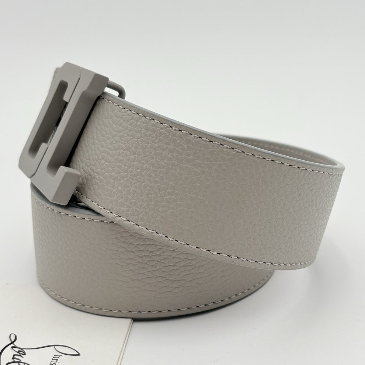 Happy Rui CL Logo Belt Grey Leather — photo 2