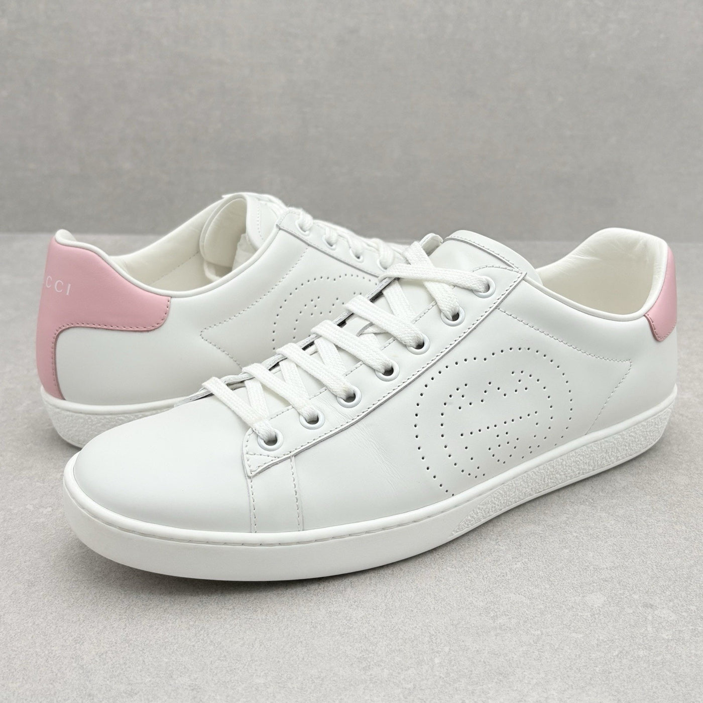 Ace Interlocking G White Pink