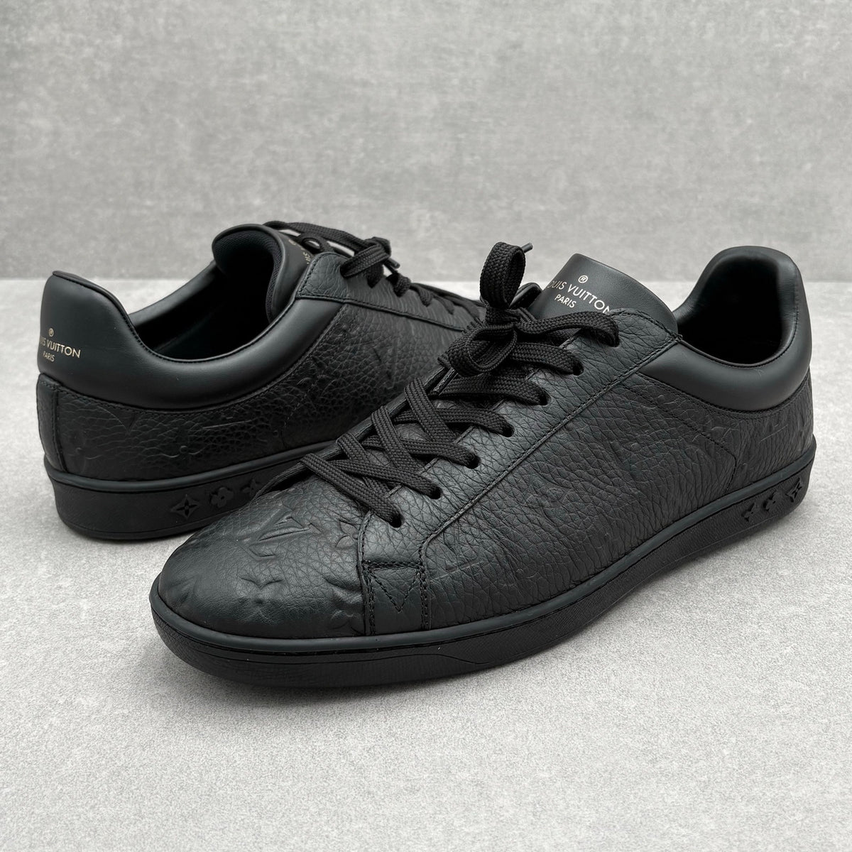 WORN ONCE! Louis Vuitton Luxembourg Monogram Sneaker Black