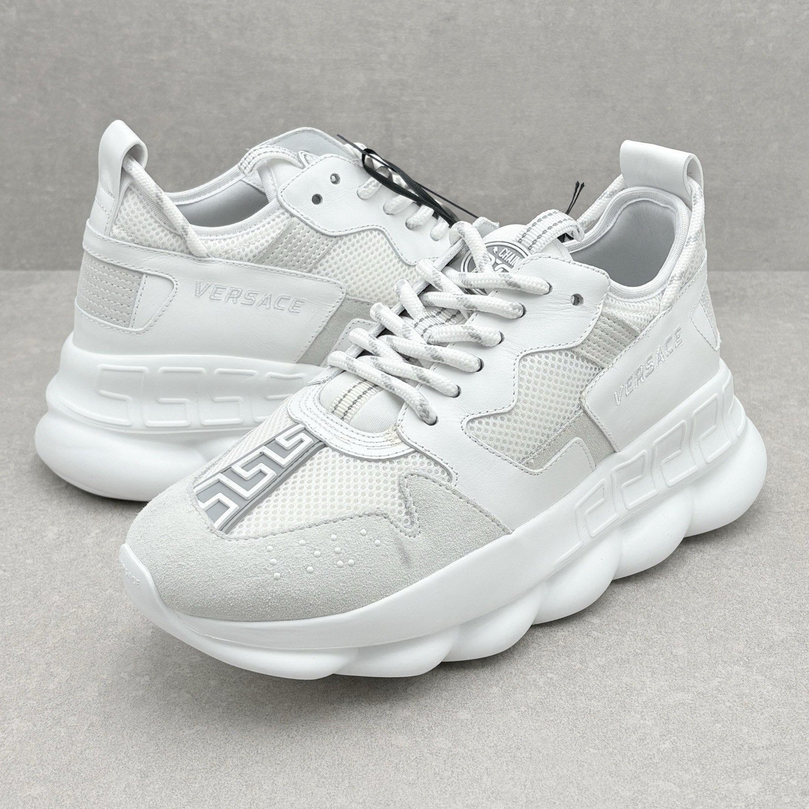 Versace Chain Reaction Sneakers ' White ' | Size 41.5 (8.5 US)