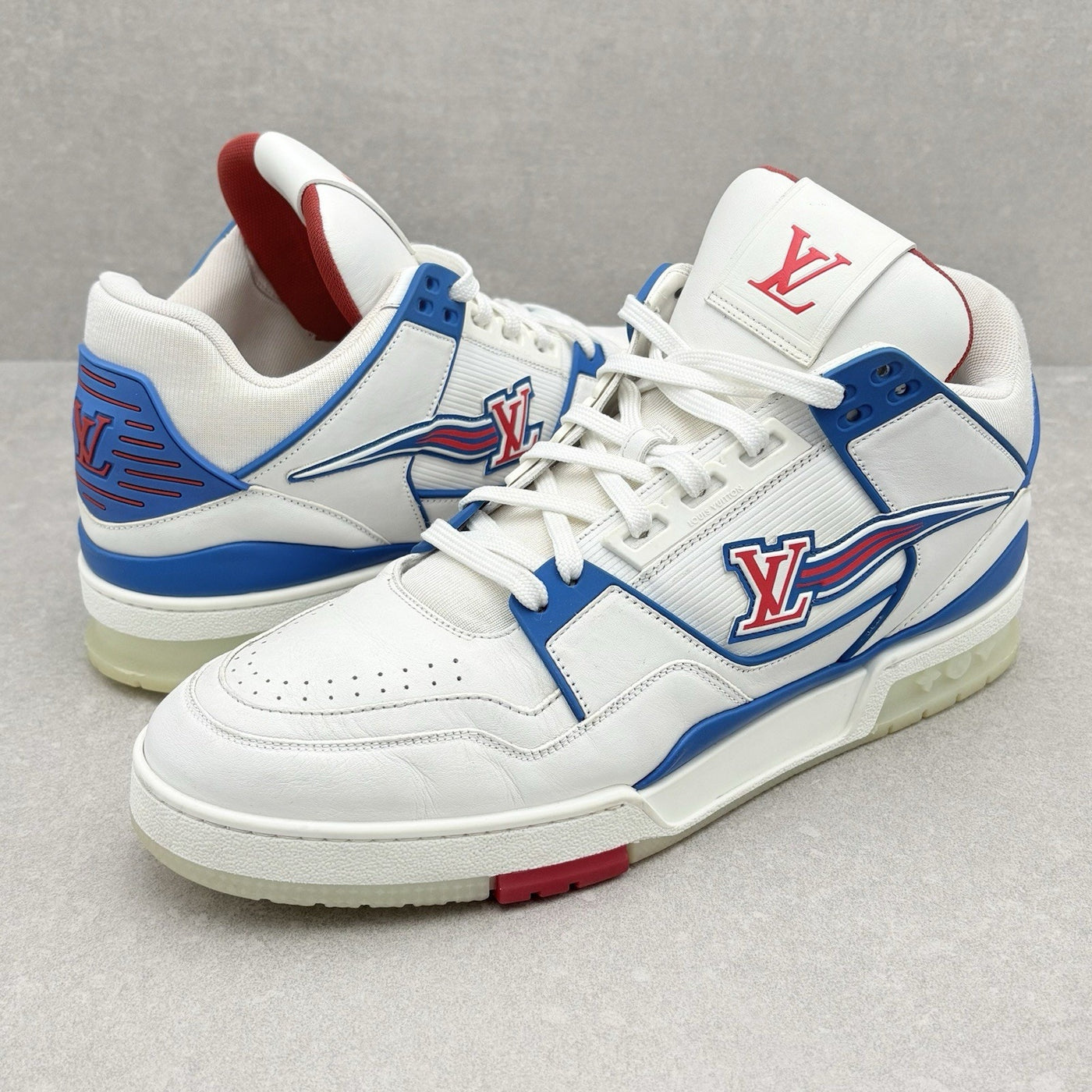 Mid Trainer White Red Blue