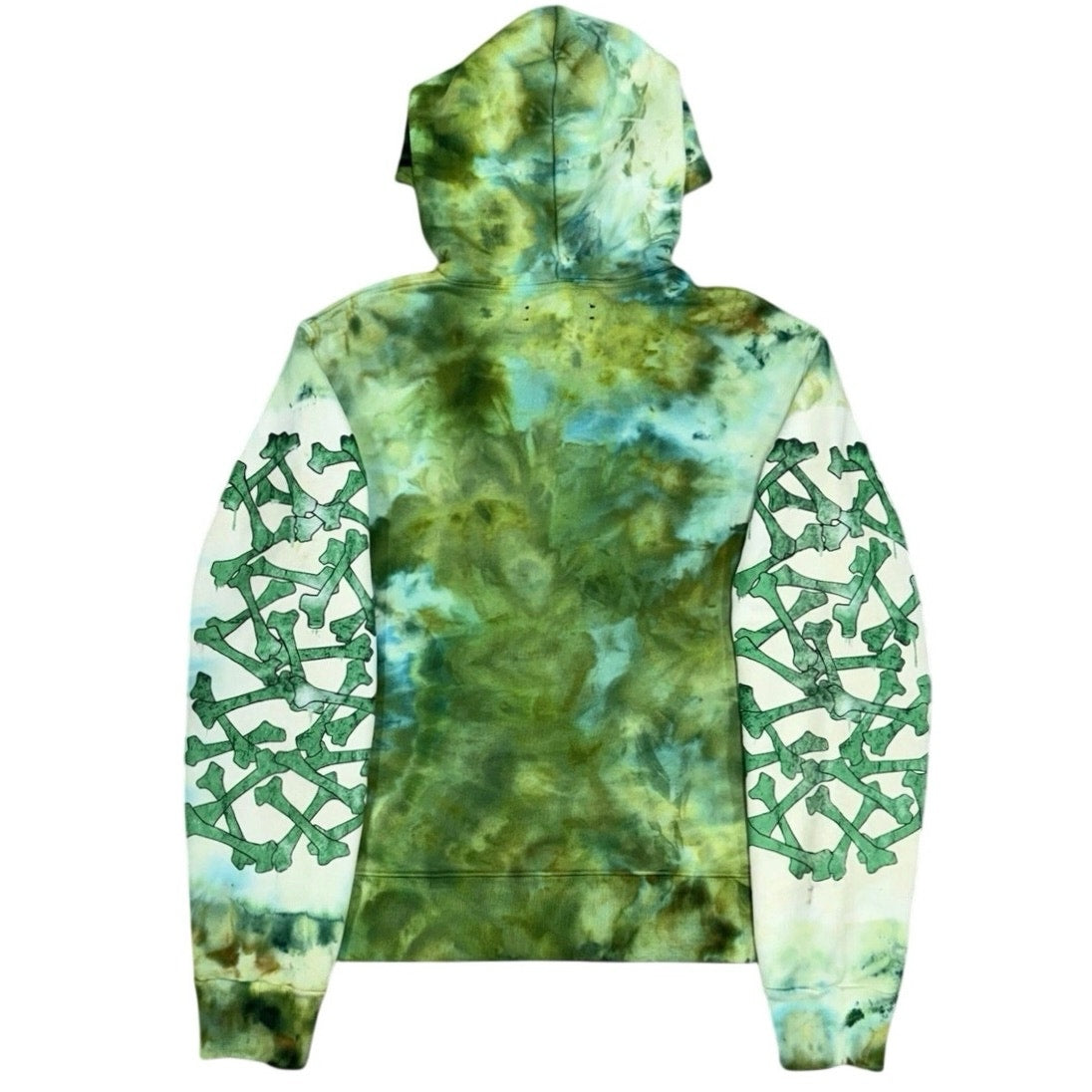 Bones Tie Dye Hoodie Green — photo 2