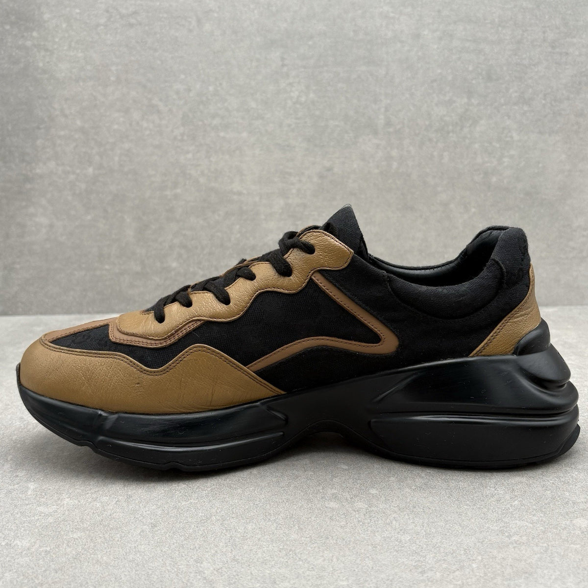 Rhyton Maxi GG Supreme Black Khaki Beige — photo 4