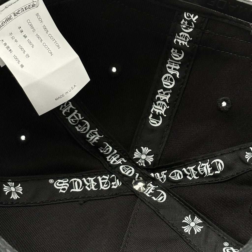 BRAND NEW! - Chrome Hearts Dagger Logo Denim Baseball Hat ' Black '