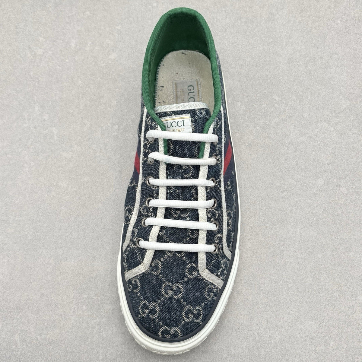 Tennis 1977 Denim GG Print Sneaker — photo 11